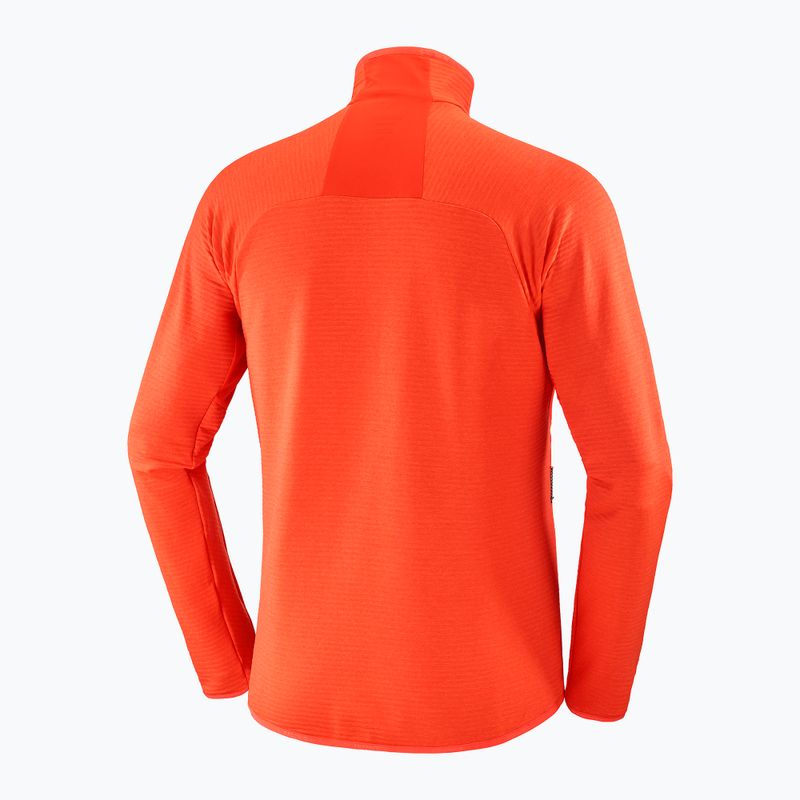 Men's Salomon Essential Lightwarm FZ trekking sweatshirt cherry tomato 6