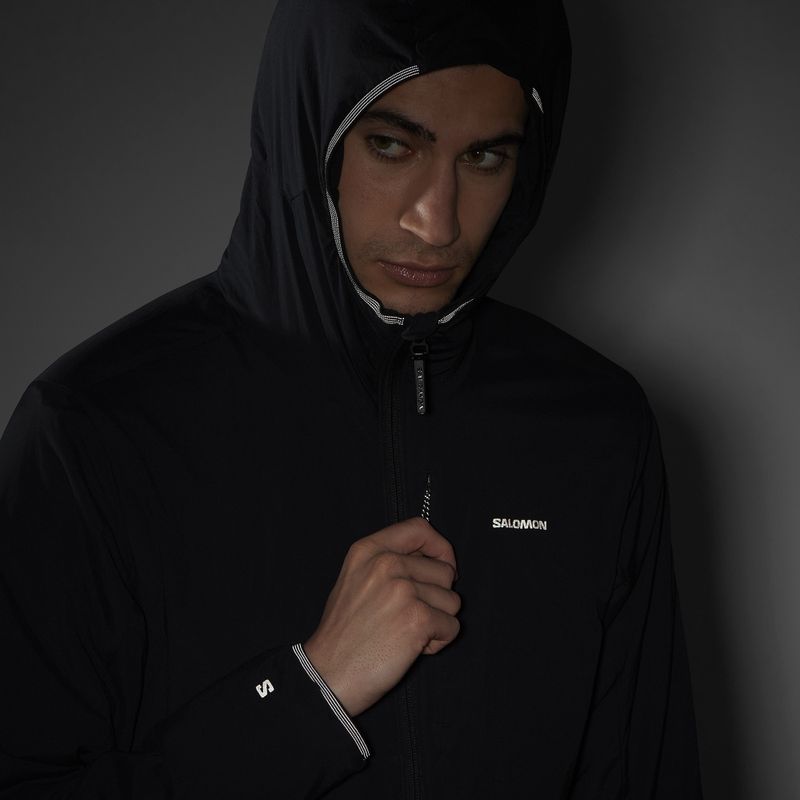 Men's insulated jacket Salomon Mountain Flex deep black 8