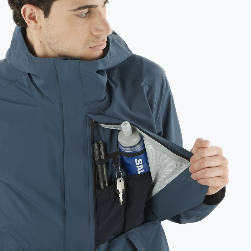 Salomon Outerpath Pro men's rain jacket midnight navy 7