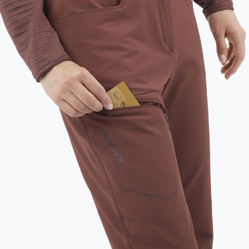 Women's trekking trousers Salomon Wayfarer Warm rum raisin 4