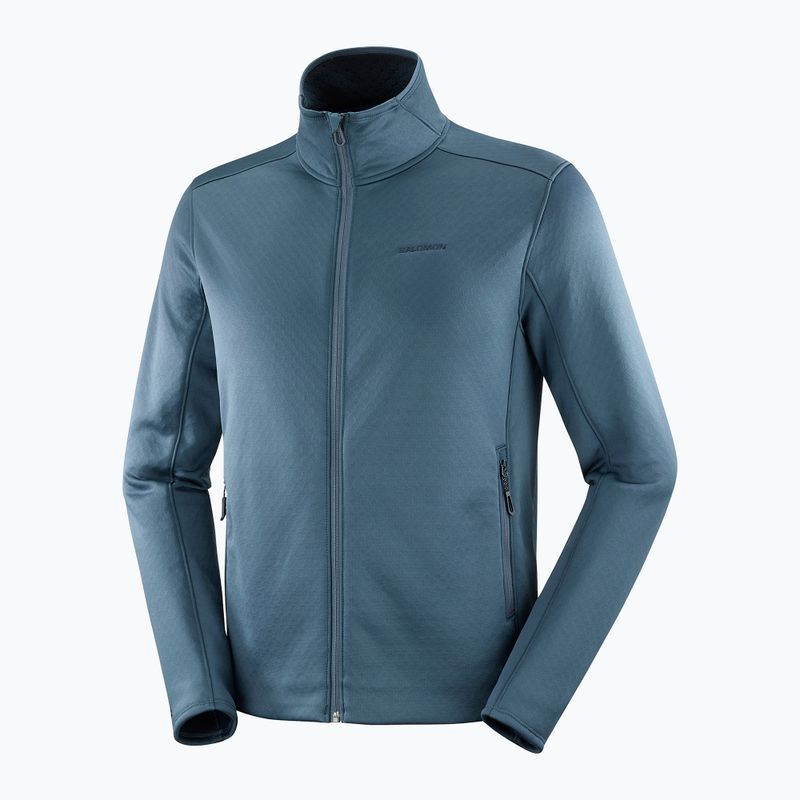 Men's Salomon Essential Midwarm Fz midnight navy trekking sweatshirt 6