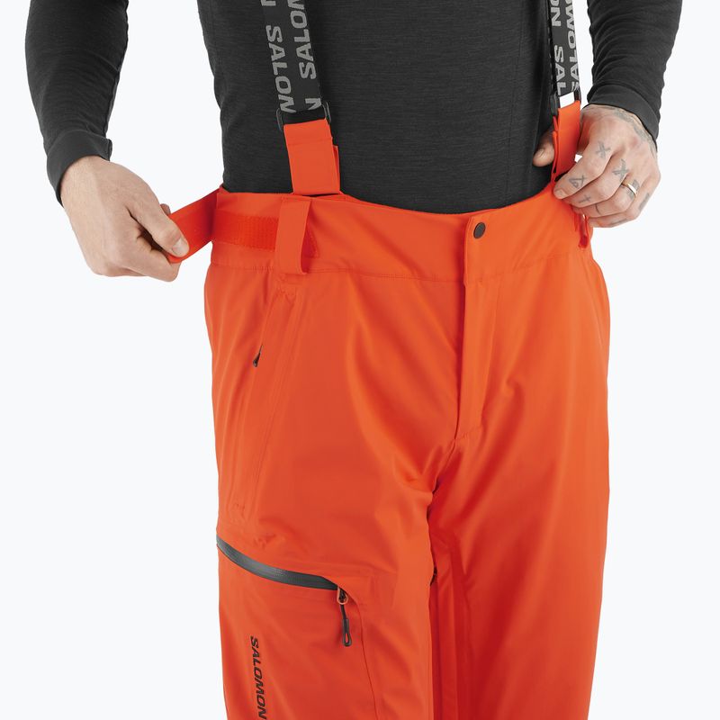 Men's ski trousers Salomon Brilliant cherry tomato 3