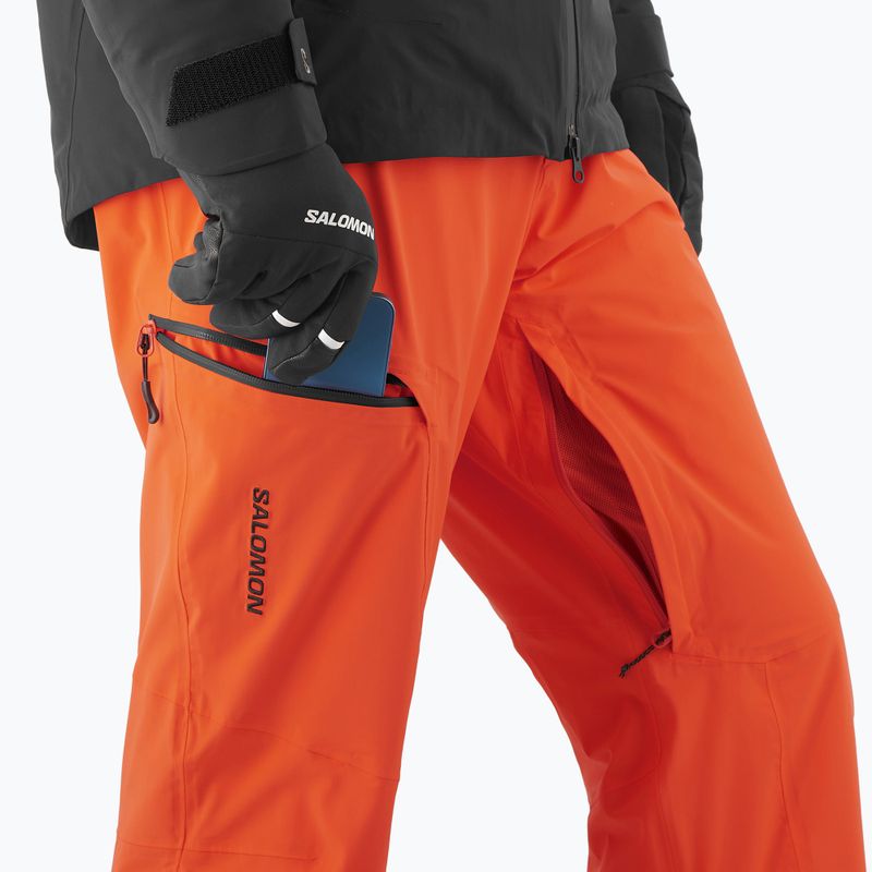 Men's ski trousers Salomon Brilliant cherry tomato 4