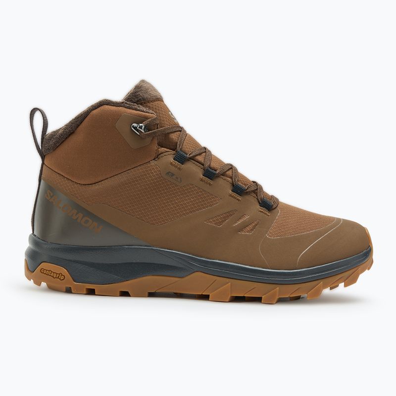 Salomon Outsnap CSWP men's hiking boots dark darth/ delicioso/ gum 8 2