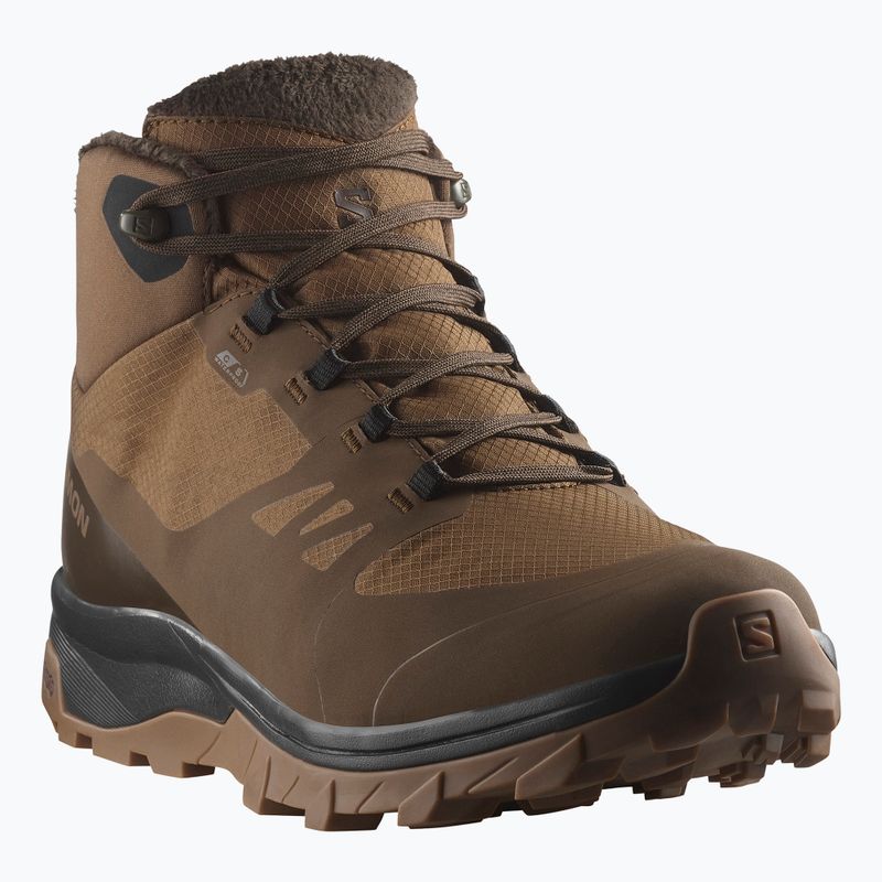 Salomon Outsnap CSWP men's hiking boots dark darth/ delicioso/ gum 8 8