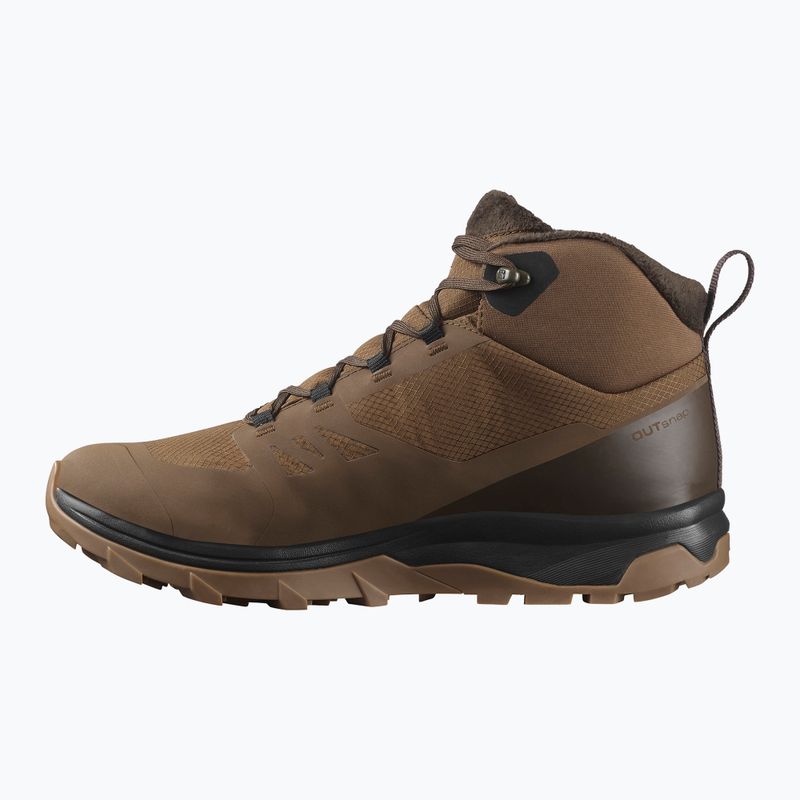 Salomon Outsnap CSWP men's hiking boots dark darth/ delicioso/ gum 8 10