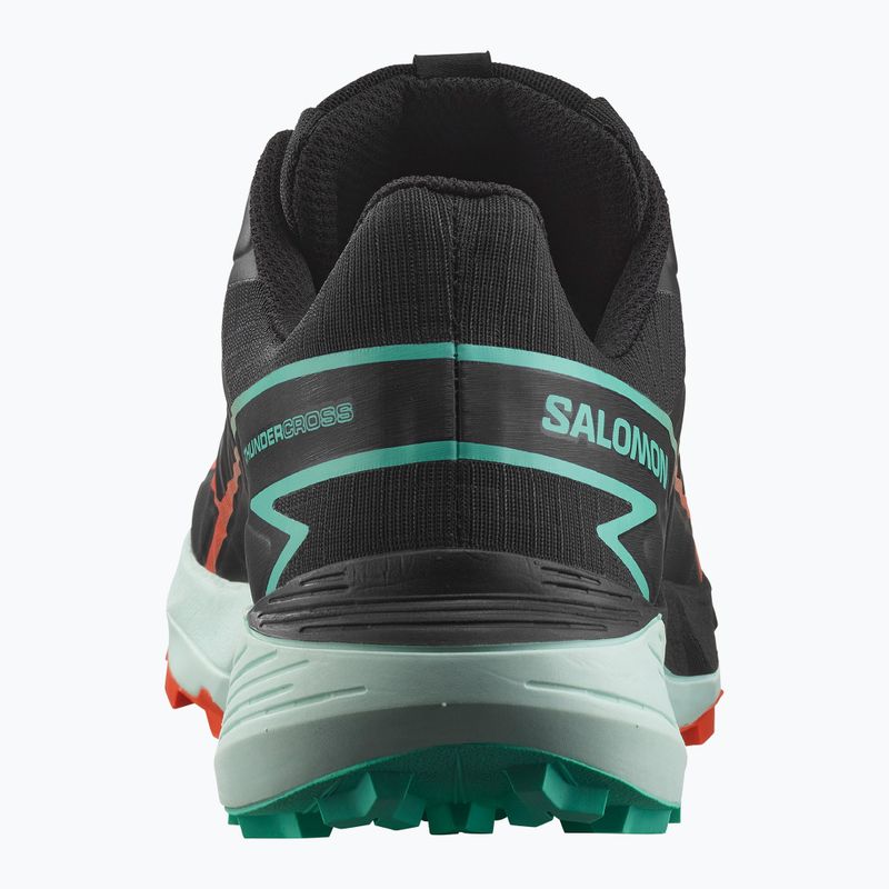 Salomon Thundercross men's running shoes black/cherry tomato/electric green 11