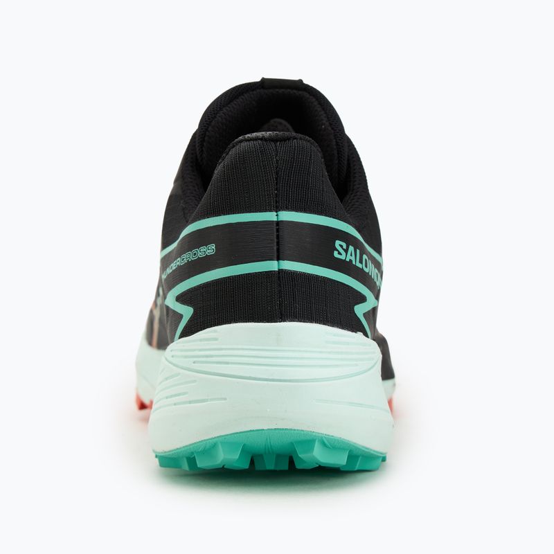 Women's running shoes Salomon Thundercross black/cherry tomato/electric green 6