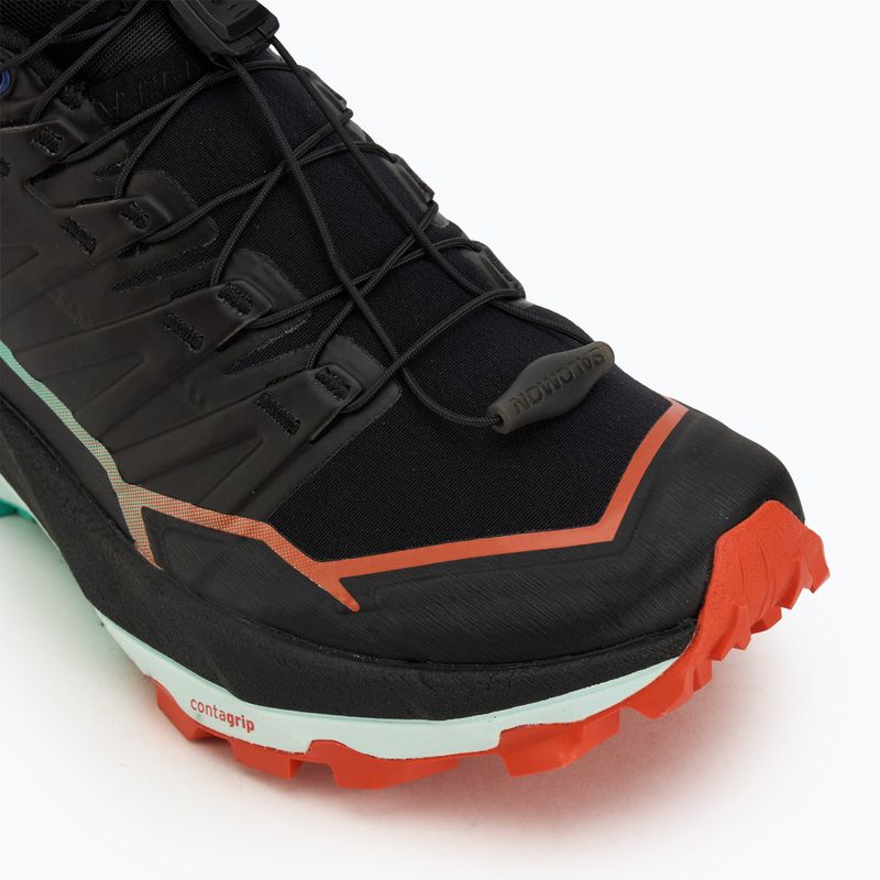 Women's running shoes Salomon Thundercross black/cherry tomato/electric green 7
