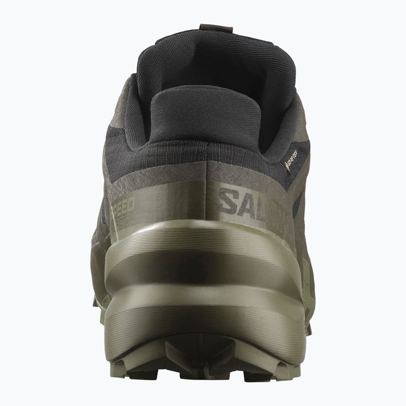 Men's running shoes Salomon Speedcross 6 GTX black/peat/deep lichen green 4