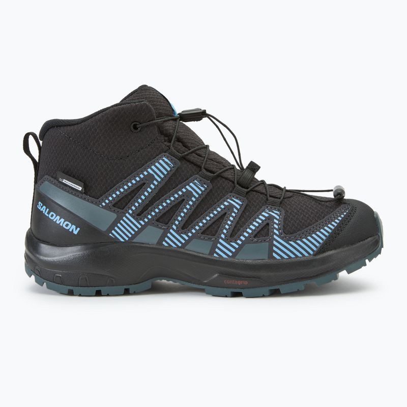 Salomon XA PRO V8 Mid WP children's trekking boots black/neptune/alaskan blue 2