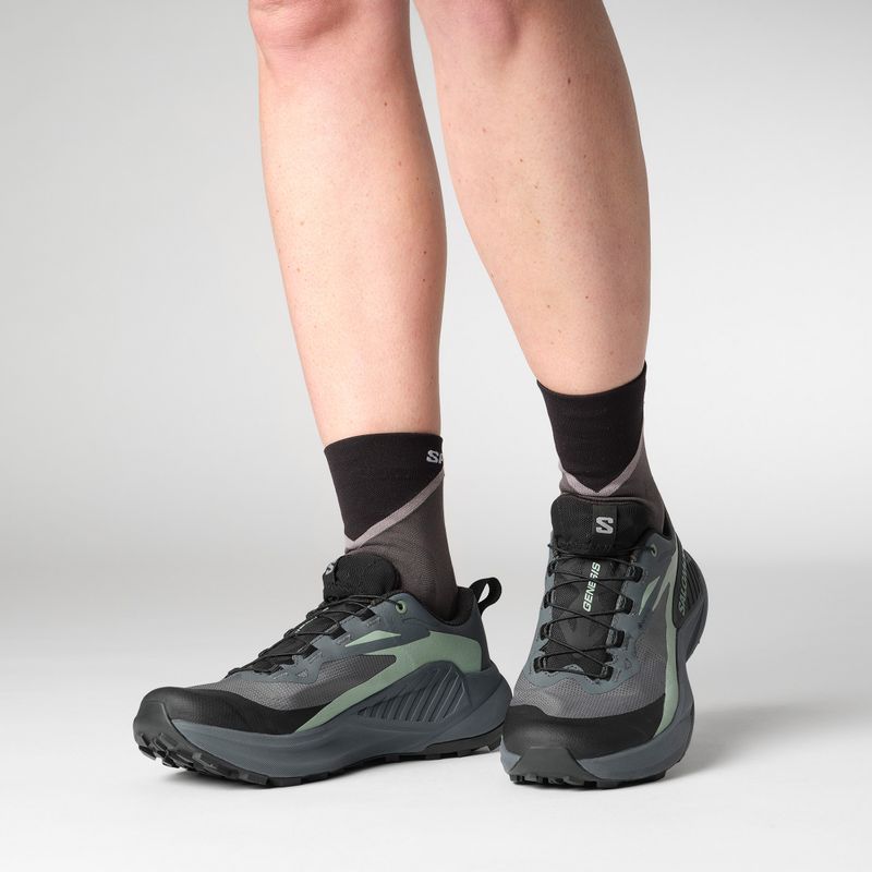 Women's running shoes Salomon Genesis GTX turbulence/black/green milieu 3