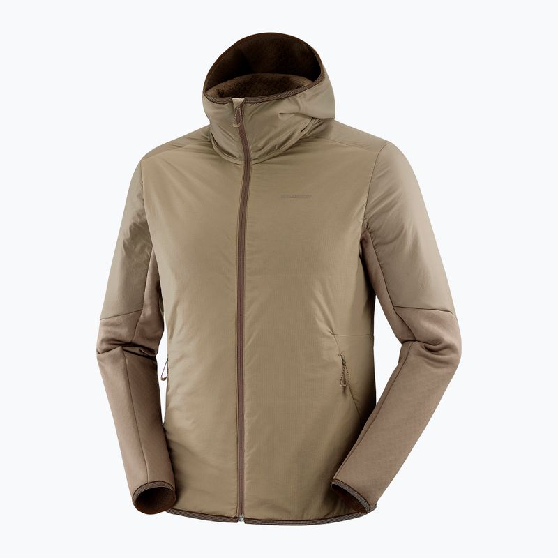 Men's Salomon Outline Hyb Warm Hd shitake trekking sweatshirt 8