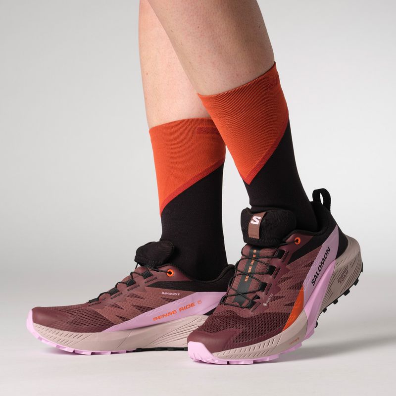 Salomon Sense Ride 5 GTX women's running shoes catawba grape/orchid bouquet/cherry tomato 10