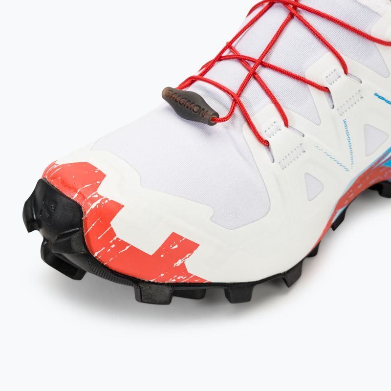 Salomon Speedcross 6 women's running shoes white/black/fiery red 9