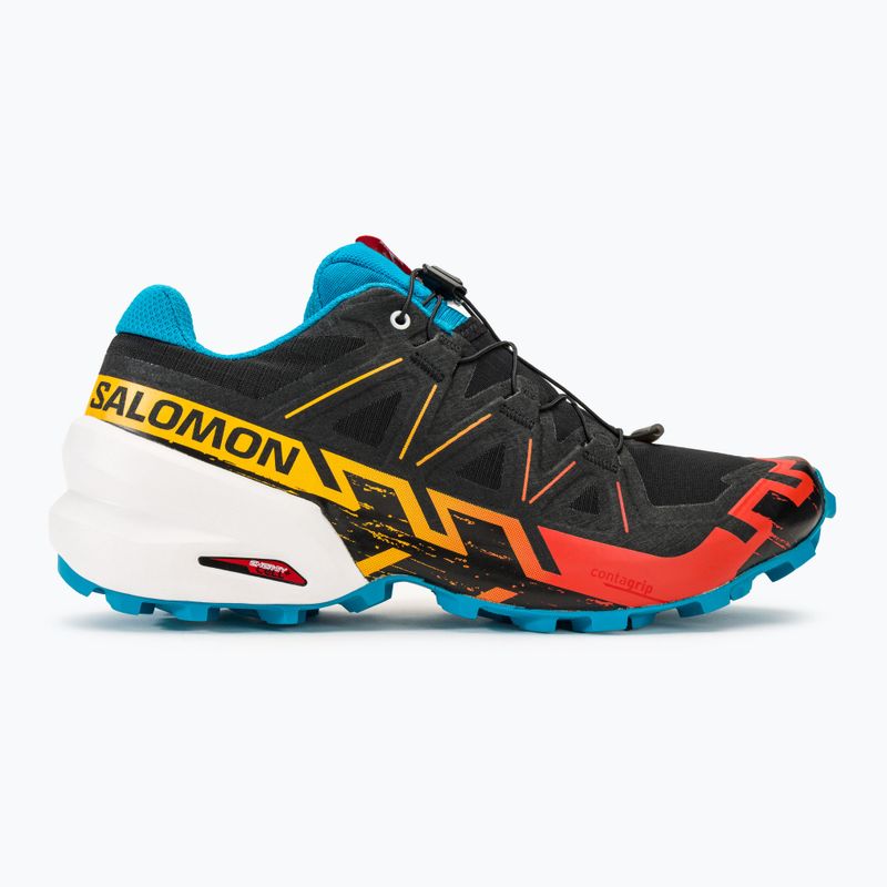 Salomon Speedcross 6 black/white/transcend blue men's running shoes 2
