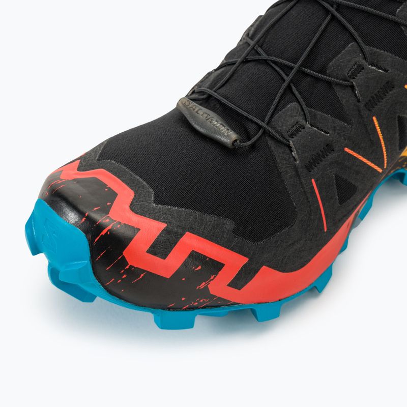 Salomon Speedcross 6 black/white/transcend blue men's running shoes 9