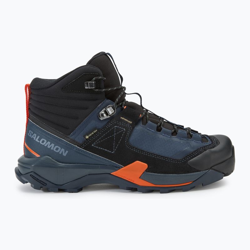 Men's trekking boots Salomon X Ultra Alpine MID GTX blue nights/black/red orange 2