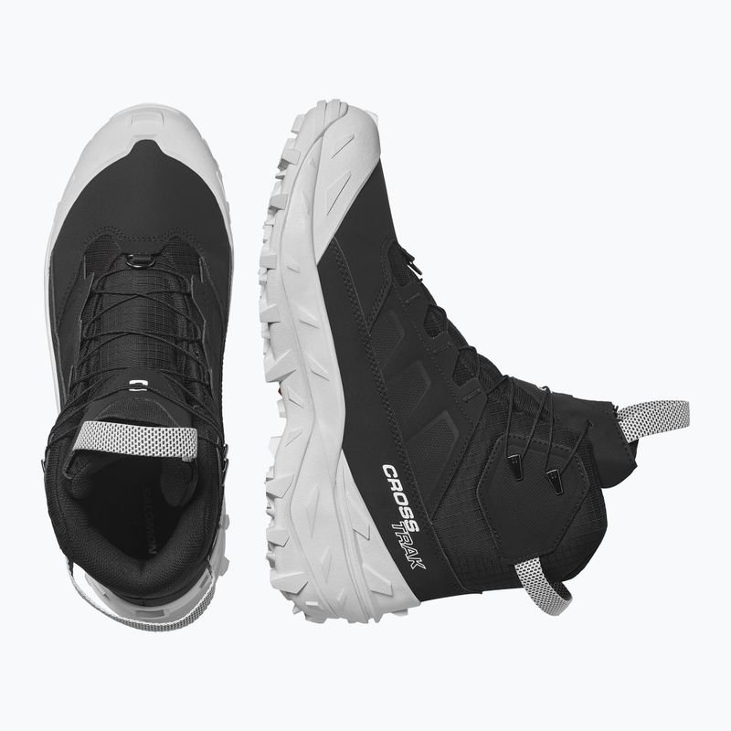 Salomon Crossrak Powder WP men's trekking boots black/black/white 13