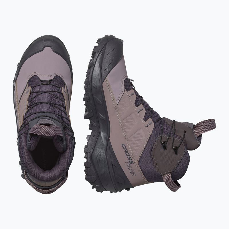 Women's trekking boots Salomon Crosstrak Powder WP nine iron/shark 3