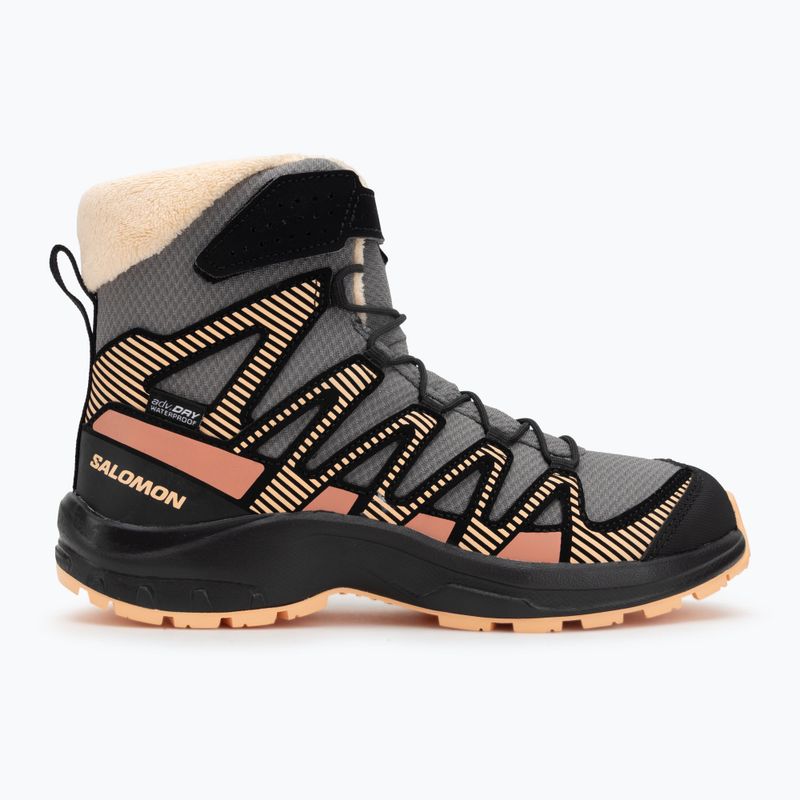 Children's trekking boots Salomon XA Pro V8 Winter CSWP pewter/black/peach fuzz 2