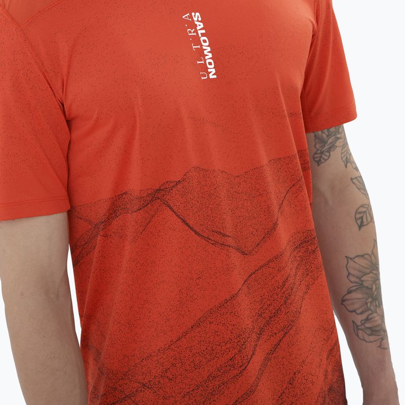 Men's running shirt Salomon S/Lab Ultra Tee Aop burnt sienna 3