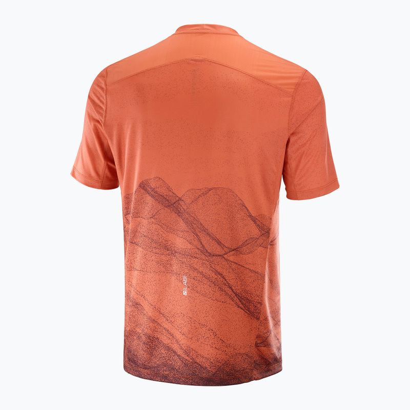 Men's running shirt Salomon S/Lab Ultra Tee Aop burnt sienna 5