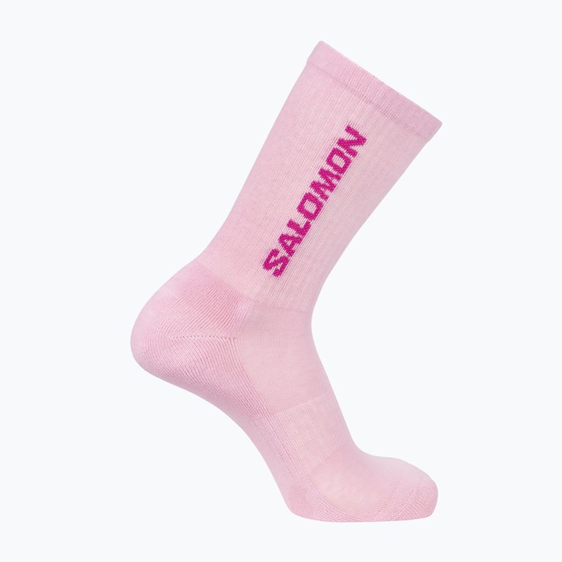 Salomon Everyday Crew 3 pairs socks flame scarlet/dark citron 4