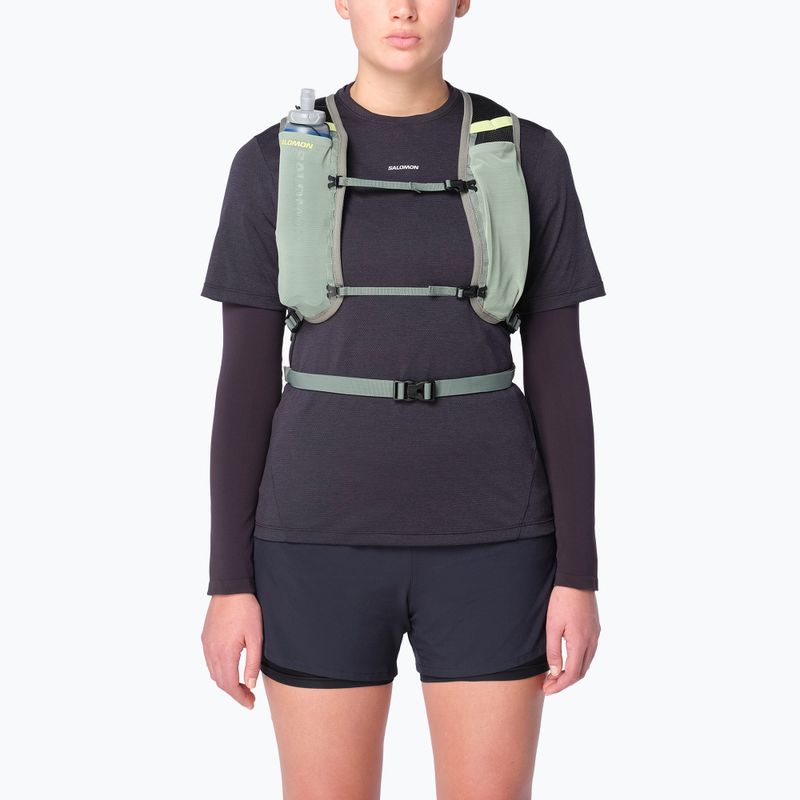 Running backpack Salomon Cross 8 green milieu/agave green 4