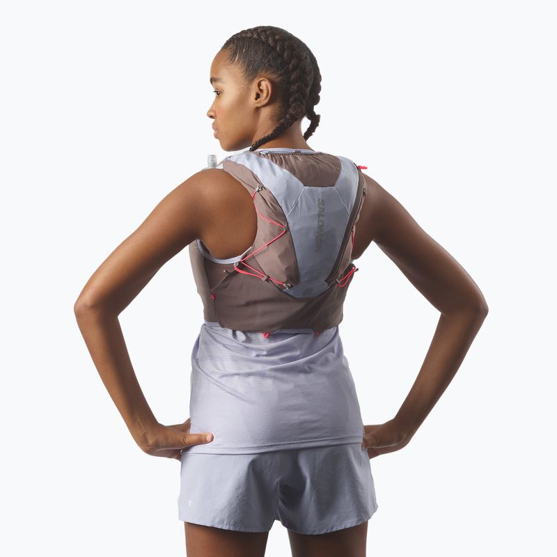 Women's running vest Salomon ADV SKIN 12 Set nine iron/excalibur/cosmic sky new 4