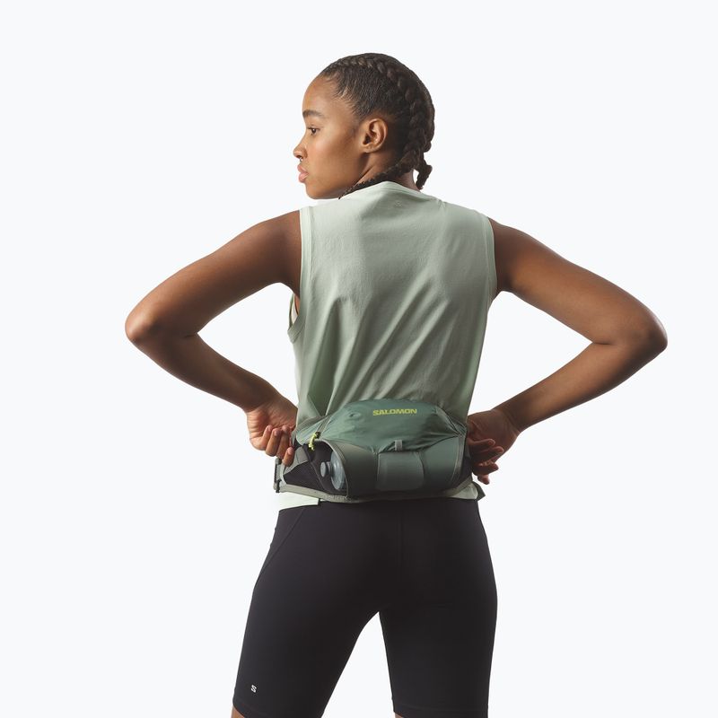 Salomon Cross 1 Bottle 400ml green milieu/agave green/sharo green running belt 3