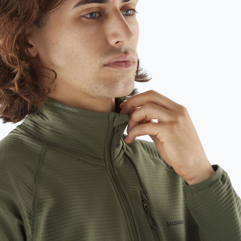 Men's trekking sweatshirt Salomon Essential Lightwarm Full Zip grape leaf 3