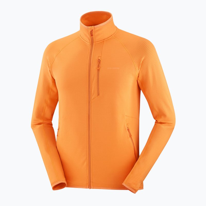 Men's trekking sweatshirt Salomon Lightwarm Full Zip turmeric 7