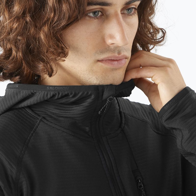 Men's trekking jacket Salomon Sntial Lightwarm Hybrid deep black 4