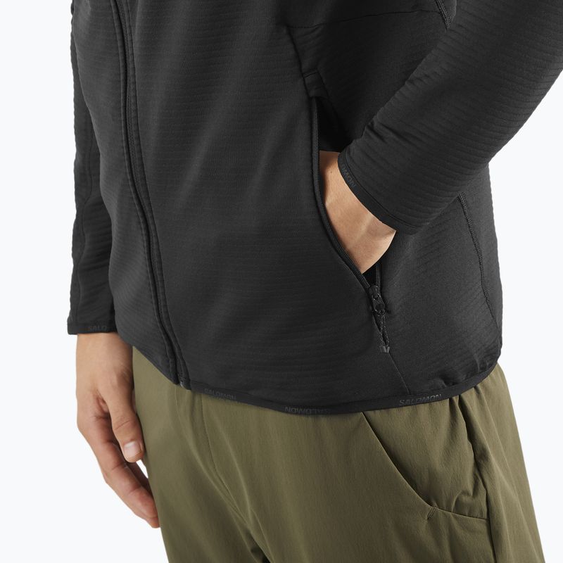 Men's trekking jacket Salomon Sntial Lightwarm Hybrid deep black 6