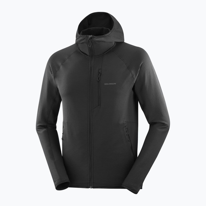 Men's trekking jacket Salomon Sntial Lightwarm Hybrid deep black 8