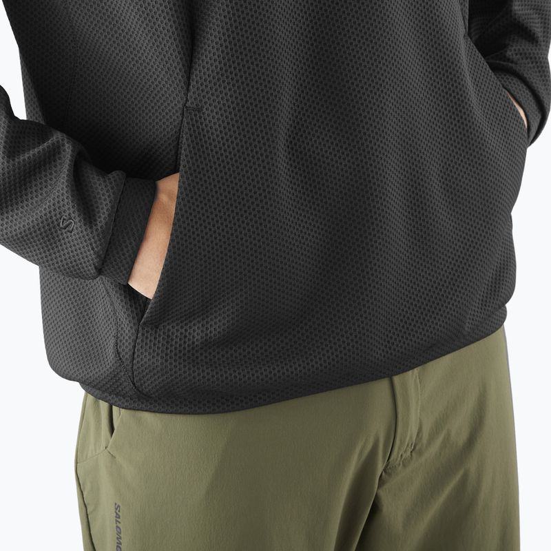 Men's trekking sweatshirt Salomon Motomesh Crewneck deep black 7