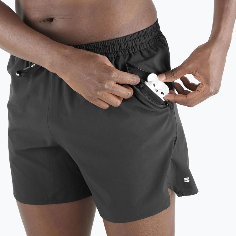 Men's running shorts Salomon SHAKEout Core 5" deep black 4
