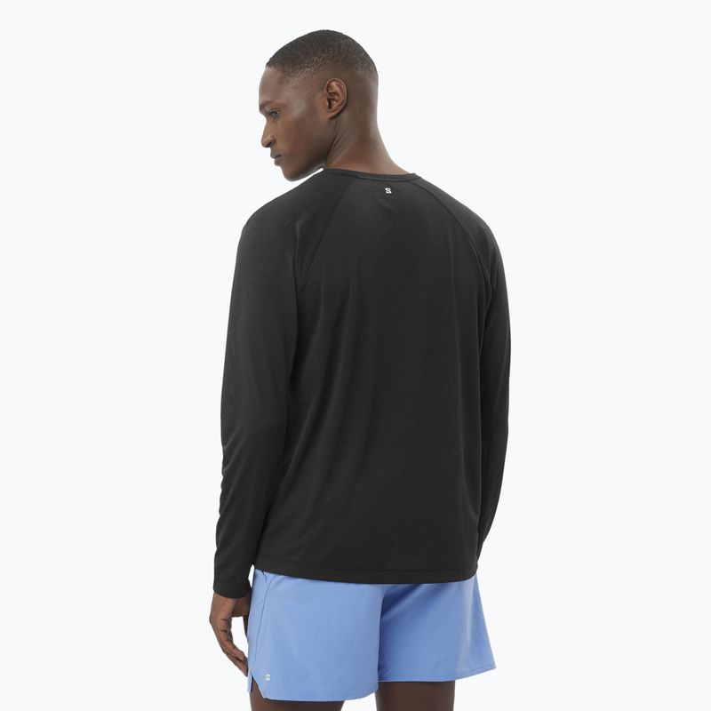 Men's running longsleeve Salomon SHAKEout Core deep black 2