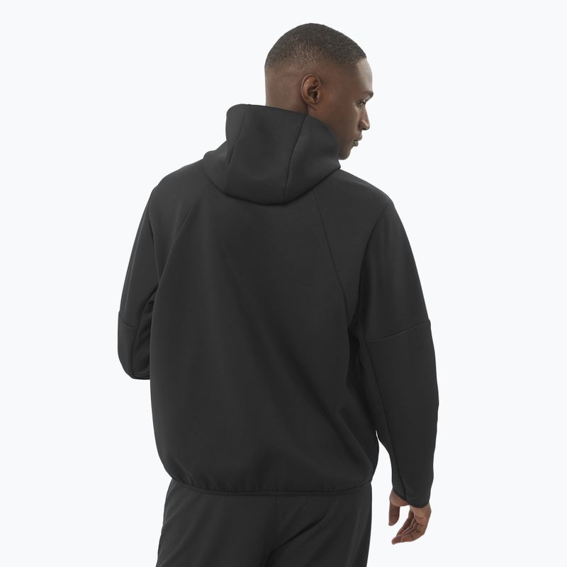 Men's hoodie Salomon SHAKEout Half Zip Hooded deep black 2