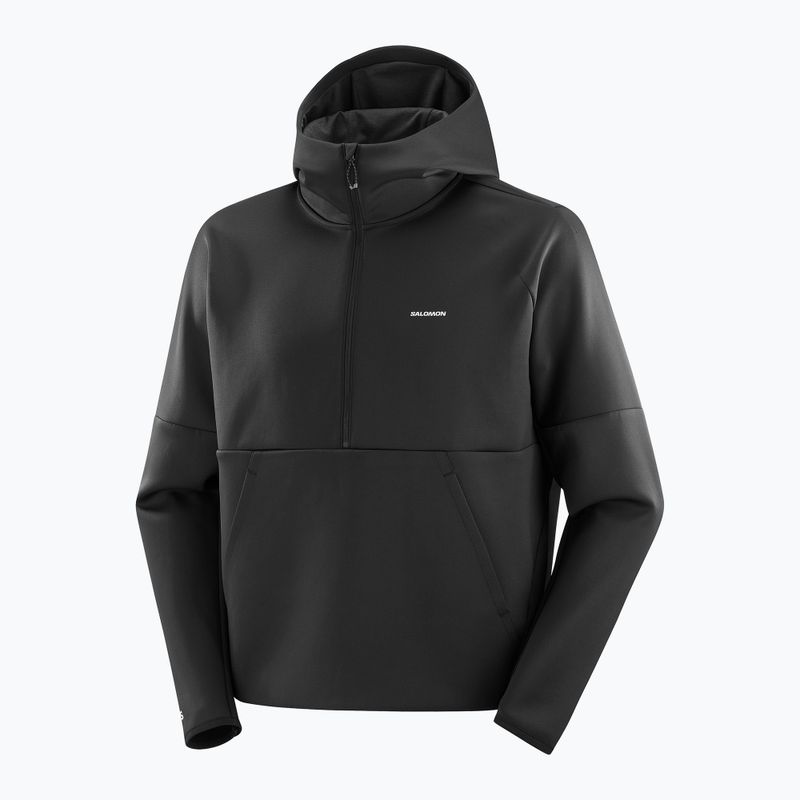 Men's hoodie Salomon SHAKEout Half Zip Hooded deep black 6