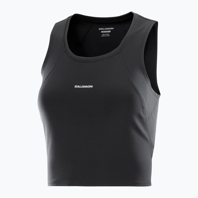 Women's running top Salomon SHAKEout Bliss Tanklette deep black 4