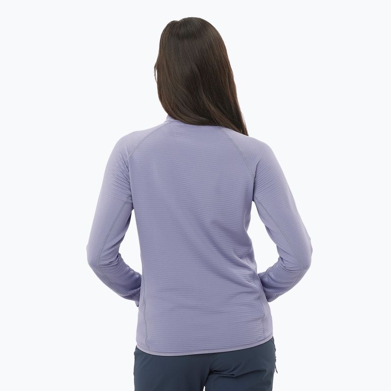 Women's trekking sweatshirt Salomon Lightwarm Full Zip blue granite 2