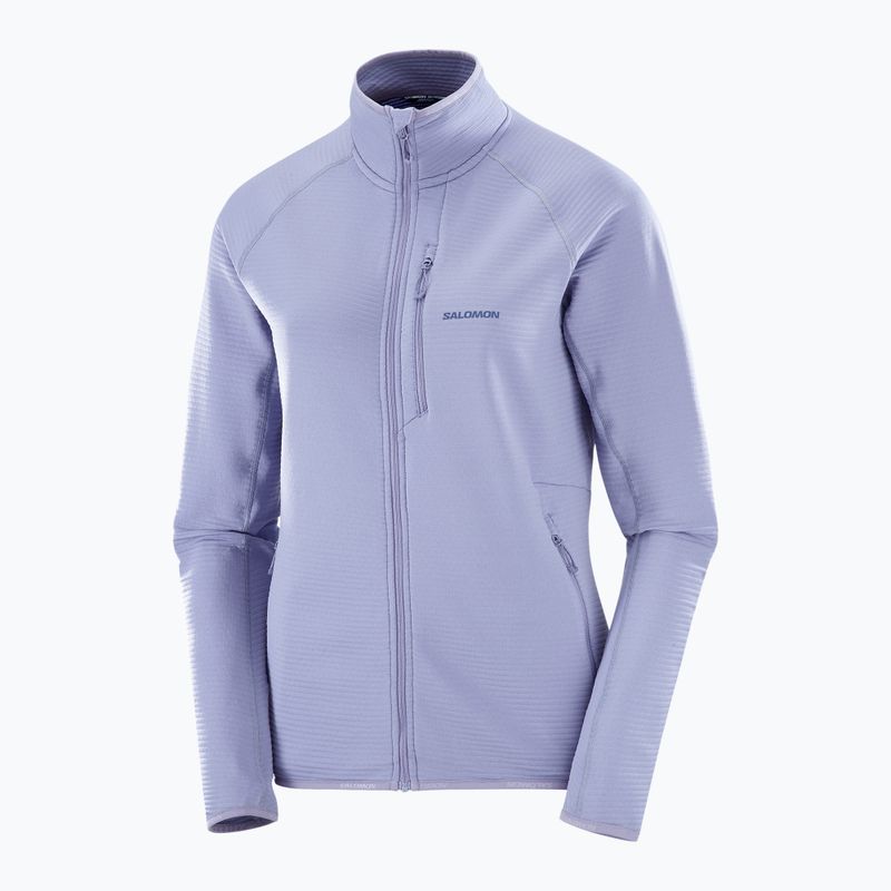 Women's trekking sweatshirt Salomon Lightwarm Full Zip blue granite 6
