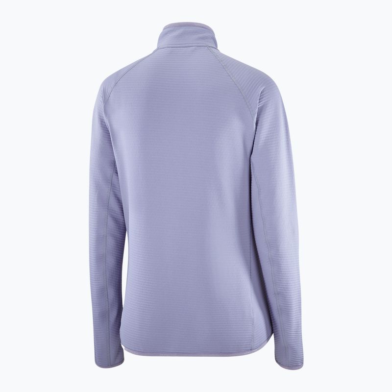 Women's trekking sweatshirt Salomon Lightwarm Full Zip blue granite 7