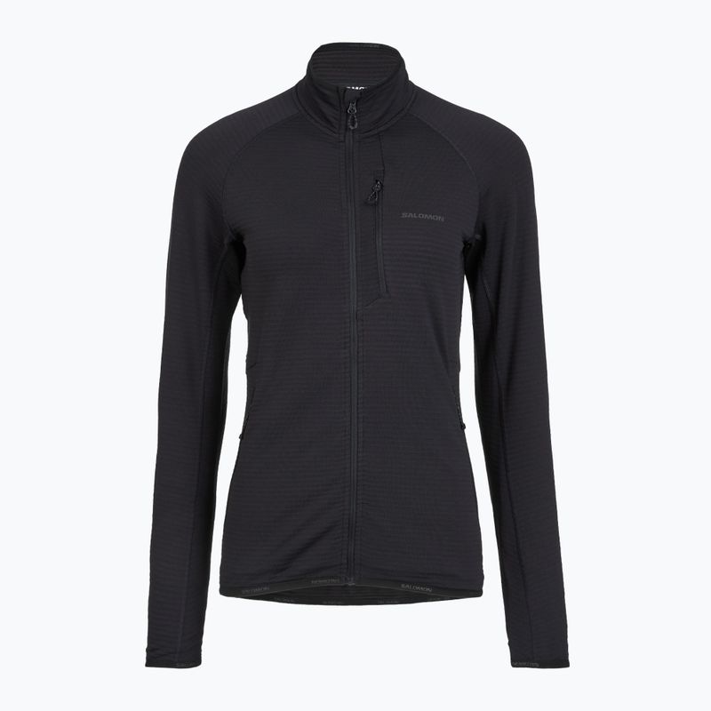Women's fleece sweatshirt Salomon Lightwarm Full Zip deep black 5