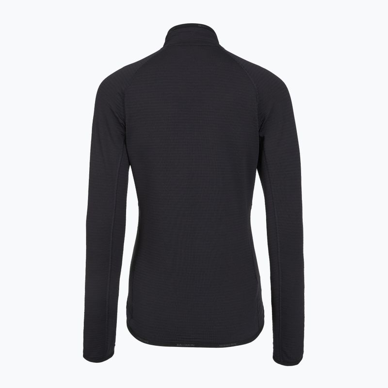 Women's fleece sweatshirt Salomon Lightwarm Full Zip deep black 6