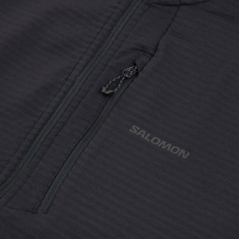 Women's fleece sweatshirt Salomon Lightwarm Full Zip deep black 7