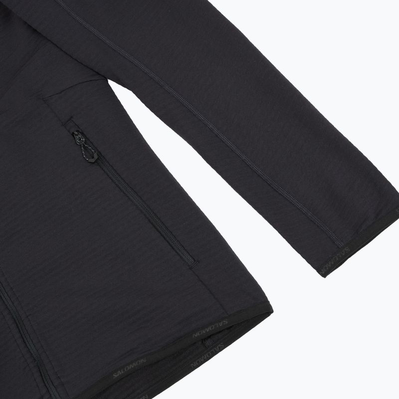 Women's fleece sweatshirt Salomon Lightwarm Full Zip deep black 8