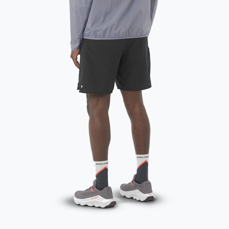 Men's Salomon Shakeout Core 2IN1 7" deep black running shorts 2